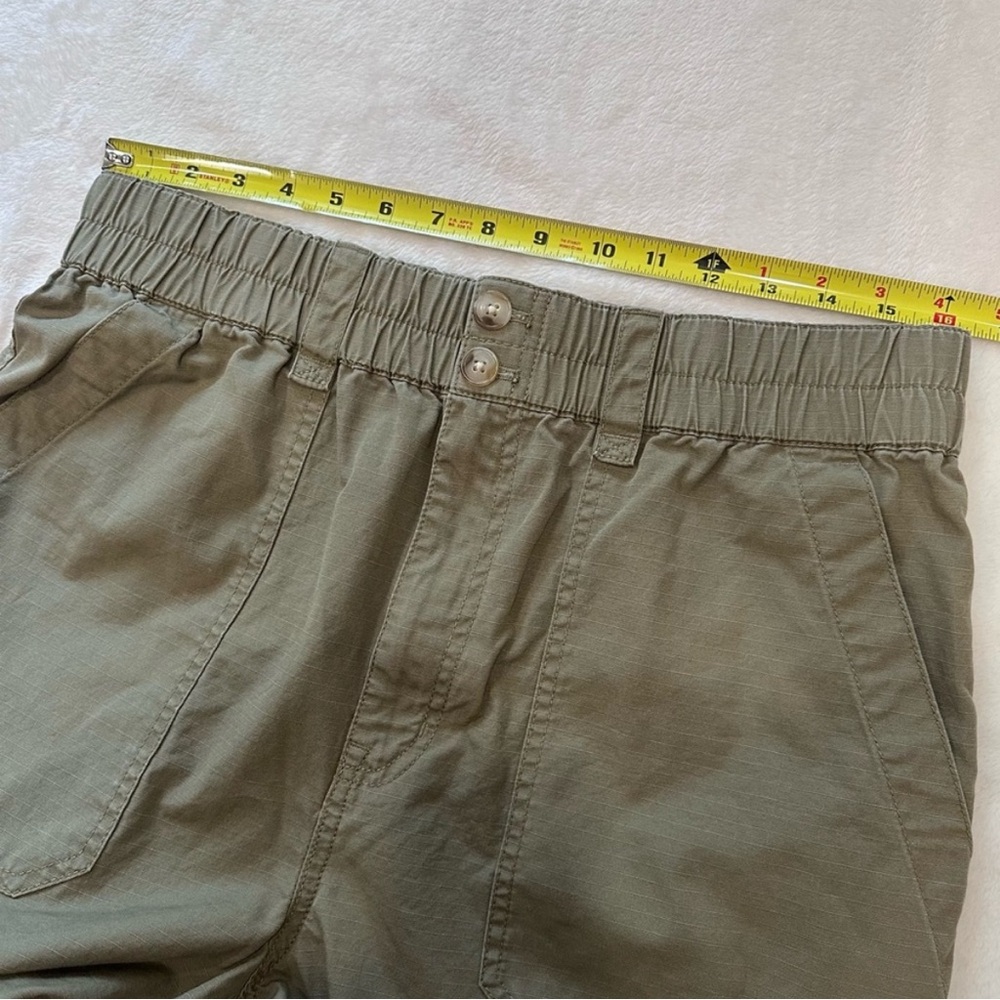 Madewell Cotton Ripstop Pull-On Straight Cargo Pants in Khaki Green Size L - Picture 6 of 11